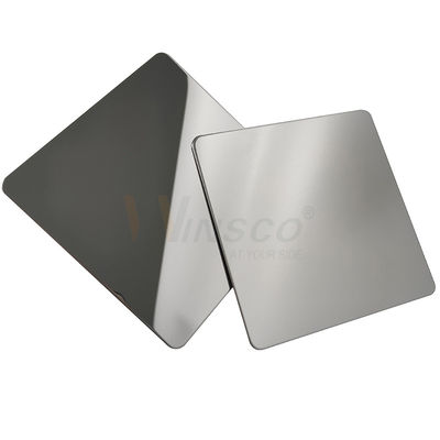 Qualität  Ornamental Super Mirror Stainless Steel Sheet 201 304 316 Grade With Silver PVD Color usine