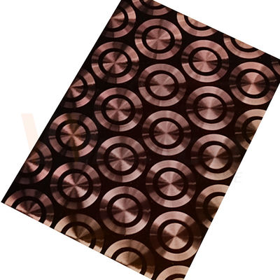 Qualität  Rose Gold Decorative Stainless Steel Sheet Metal PVD Color CD Polishing 3D Laser Cold Rolled usine