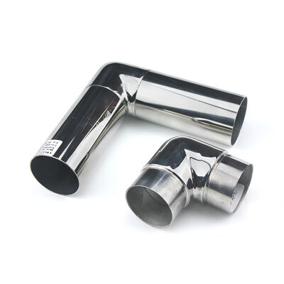 Qualität  Mirror Polished Stainless Steel 90 Degree Handrail Elbow Connector for Round Tubes usine