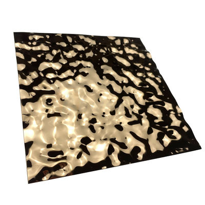 SS 201 304 316 Rose Gold Embossed Ripple Stainless Stahlblech