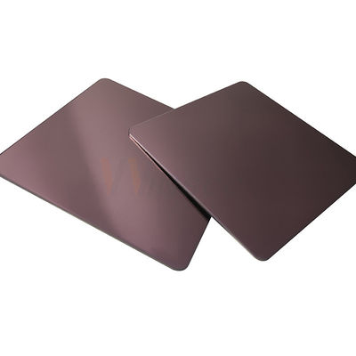 AISI Rose Gold 5x10 walzte 201 Spiegel-Blech der Edelstahl-Platten-8k kalt