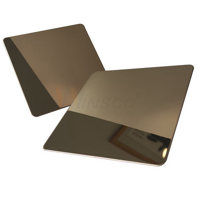 AISI 201 304 316 Champagne Gold Stainless Steel Sheet mit Superspiegel-Ende