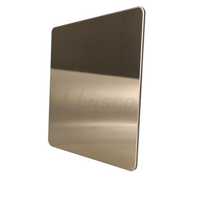 AISI 201 304 316 Champagne Gold Stainless Steel Sheet mit Superspiegel-Ende