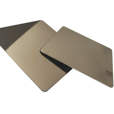 AISI 201 304 316 Champagne Gold Stainless Steel Sheet mit Superspiegel-Ende