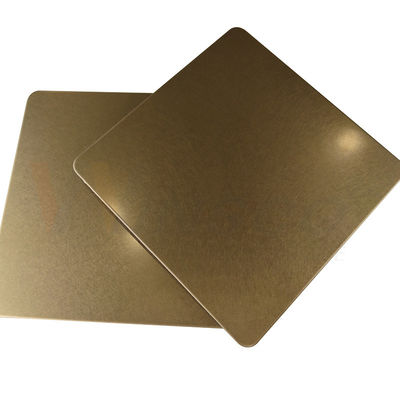 1219mm dekoratives Edelstahlblech Champagne Gold Vibration Finish 201 304 316