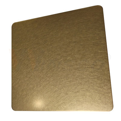1219mm dekoratives Edelstahlblech Champagne Gold Vibration Finish 201 304 316