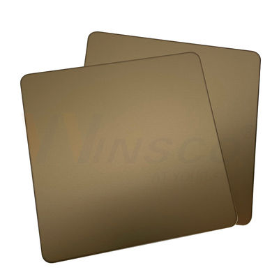 Sand sprengte dekoratives Edelstahlblech 0.3-3mm, die goldener Spiegel SS Champagne Gold Coating bedecken