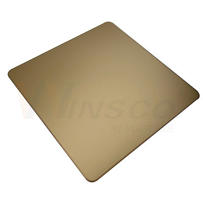 Sand sprengte dekoratives Edelstahlblech 0.3-3mm, die goldener Spiegel SS Champagne Gold Coating bedecken