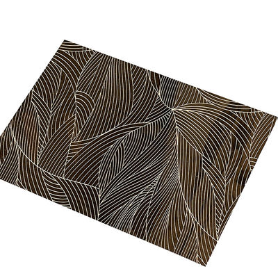 Kein Burr Mirror Gold Stainless Steel-Blatt Champagne Etched Finished