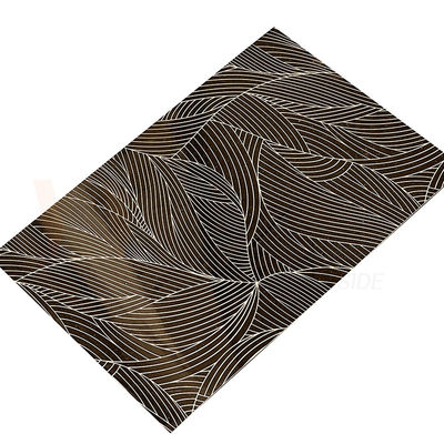 Kein Burr Mirror Gold Stainless Steel-Blatt Champagne Etched Finished