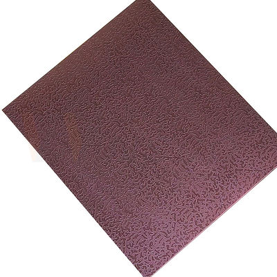 1500mmx300mm dekoratives Edelstahlblech Rose Red Stone Pattern Etched beendete