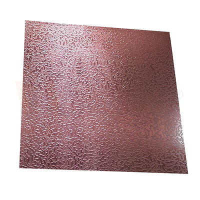 1500mmx300mm dekoratives Edelstahlblech Rose Red Stone Pattern Etched beendete
