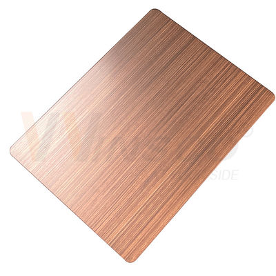 1500mmx3000mm schwärzte dekorative Edelstahlblech-Hand gebürstete rote Bronze