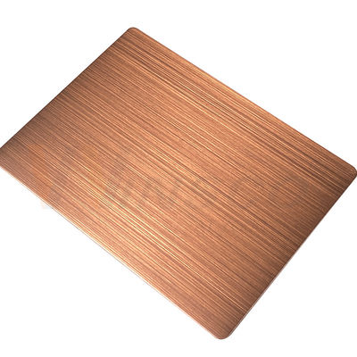 1500mmx3000mm schwärzte dekorative Edelstahlblech-Hand gebürstete rote Bronze