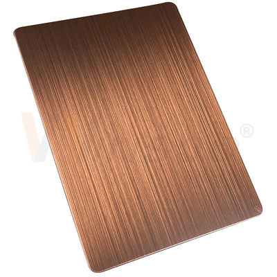 1500mmx3000mm schwärzte dekorative Edelstahlblech-Hand gebürstete rote Bronze