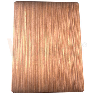 1500mmx3000mm schwärzte dekorative Edelstahlblech-Hand gebürstete rote Bronze