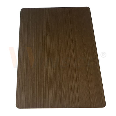 0.3-3mm schwärzte dekorative Edelstahlblech-Hand gebürstetes gelbes Bronze-Matt Cold Rolled