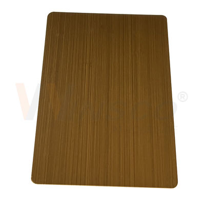 0.3-3mm schwärzte dekorative Edelstahlblech-Hand gebürstetes gelbes Bronze-Matt Cold Rolled