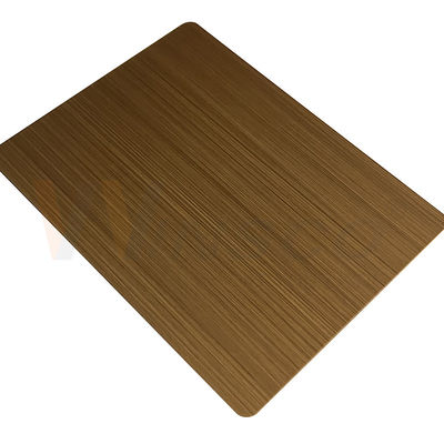 0.3-3mm schwärzte dekorative Edelstahlblech-Hand gebürstetes gelbes Bronze-Matt Cold Rolled