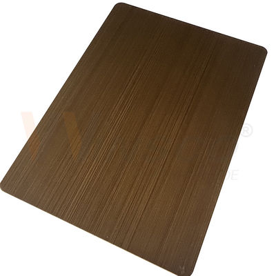 0.3-3mm schwärzte dekorative Edelstahlblech-Hand gebürstetes gelbes Bronze-Matt Cold Rolled