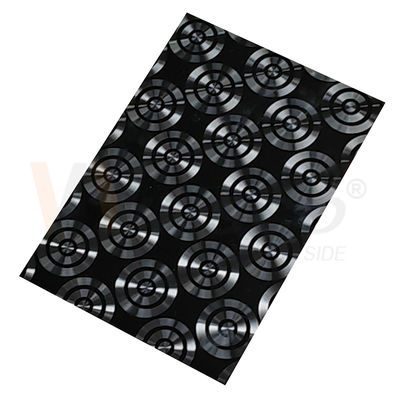 AISI 201 CD 304 316, die schwarzes Titan-dekoratives Edelstahlblech Lasers 3D poliert