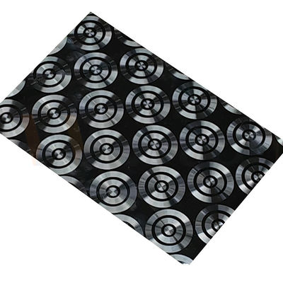 AISI 201 CD 304 316, die schwarzes Titan-dekoratives Edelstahlblech Lasers 3D poliert