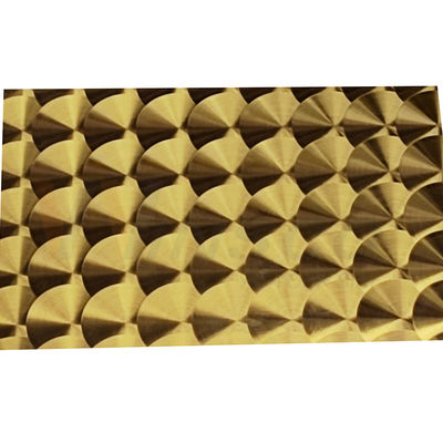 Laser SS 201 des CD Haarstrichtitangold3d dekorative Platte des Edelstahl-304 316