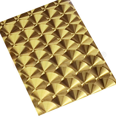 Laser SS 201 des CD Haarstrichtitangold3d dekorative Platte des Edelstahl-304 316