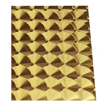 Laser SS 201 des CD Haarstrichtitangold3d dekorative Platte des Edelstahl-304 316