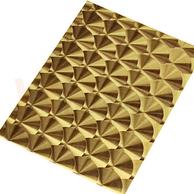 Laser SS 201 des CD Haarstrichtitangold3d dekorative Platte des Edelstahl-304 316