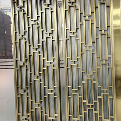 Dekoratives goldenes beschichtendes Edelstahl-Raum-Fach für Wohnzimmer