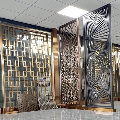 Titan-Golde bürstete Esszimmer-Schirm-Wand-Edelstahl Art Panels 1250mm