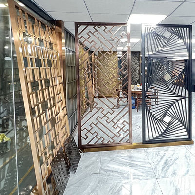 Titan-Golde bürstete Esszimmer-Schirm-Wand-Edelstahl Art Panels 1250mm