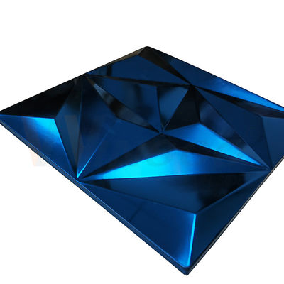 Große Raute prägeartiges Edelstahlblech Sapphire Blue Color Grade 201 304 316