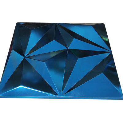 Große Raute prägeartiges Edelstahlblech Sapphire Blue Color Grade 201 304 316