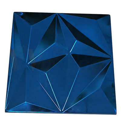 Große Raute prägeartiges Edelstahlblech Sapphire Blue Color Grade 201 304 316