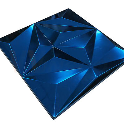 Große Raute prägeartiges Edelstahlblech Sapphire Blue Color Grade 201 304 316