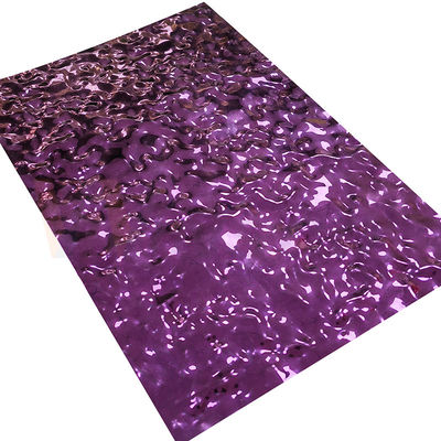 Purpurrote Farbe prägeartige Edelstahlblech-kleine Wasser-Kräuselungs-Antigleiter-Straßen-Platten