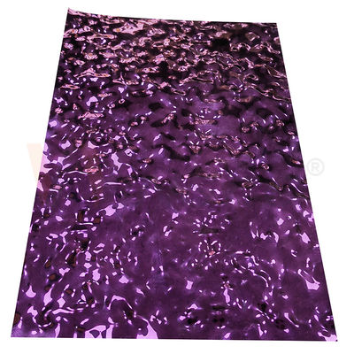 Purpurrote Farbe prägeartige Edelstahlblech-kleine Wasser-Kräuselungs-Antigleiter-Straßen-Platten