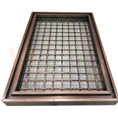 PVD-Farbquadrat formen der 316 Gitter-Edelstahl-Draht Mesh Panels For Space Divider