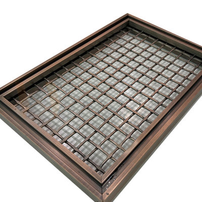PVD-Farbquadrat formen der 316 Gitter-Edelstahl-Draht Mesh Panels For Space Divider
