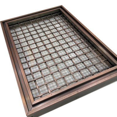 PVD-Farbquadrat formen der 316 Gitter-Edelstahl-Draht Mesh Panels For Space Divider