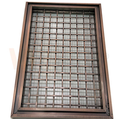 PVD-Farbquadrat formen der 316 Gitter-Edelstahl-Draht Mesh Panels For Space Divider