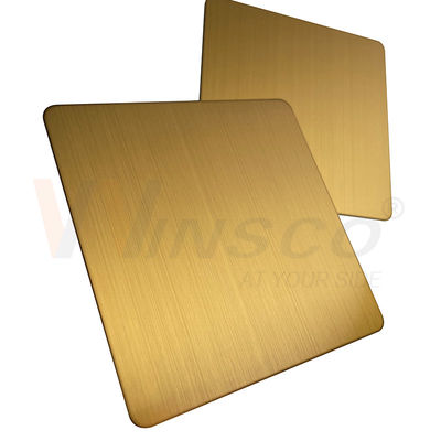 1219mmx2438mm JIS 201 304 316 Titan-Goldedelstahl-Haarstrichblatt