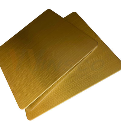1219mmx2438mm JIS 201 304 316 Titan-Goldedelstahl-Haarstrichblatt