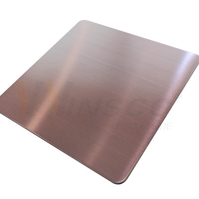 1000x2000mm Haarstrichedelstahlblech-Rose Gold-LÄRM 201 304 316