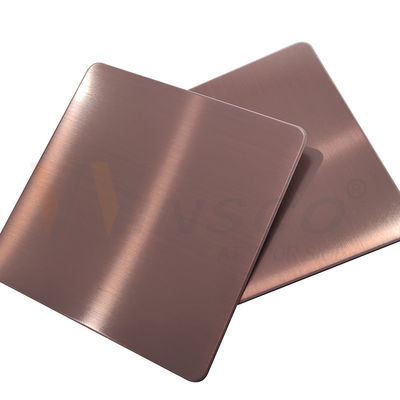 1000x2000mm Haarstrichedelstahlblech-Rose Gold-LÄRM 201 304 316