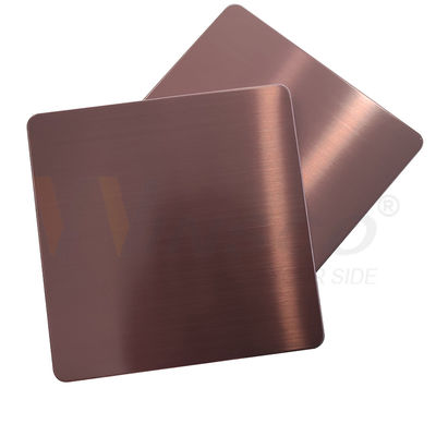 1000x2000mm Haarstrichedelstahlblech-Rose Gold-LÄRM 201 304 316