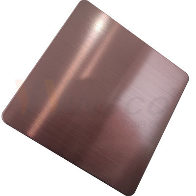 1000x2000mm Haarstrichedelstahlblech-Rose Gold-LÄRM 201 304 316