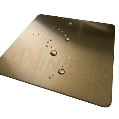 Gebürstetes Haarstrichedelstahlblech 5x10ft AISI 201 304 316 Champagne Gold
